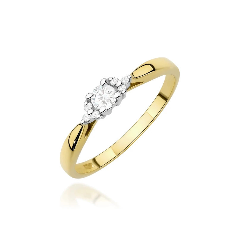 Gold ring with a diamond 0.30ct, certificate Gold ring with a diamond 0.30ct, certificate