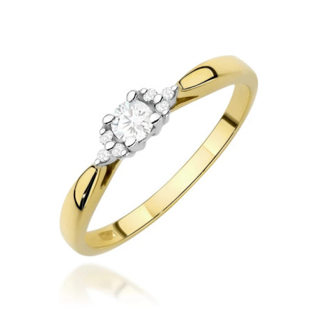 Gold ring with a diamond 0.30ct, certificate