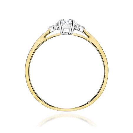 Gold ring with a diamond 0.30ct, certificate