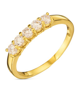 Gold ring large stones 8k