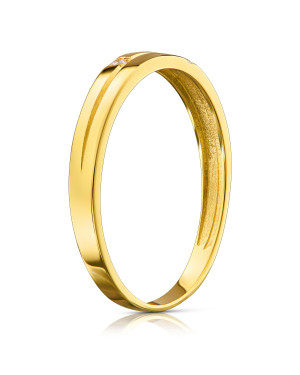 Gold ring band 14k delicate stones