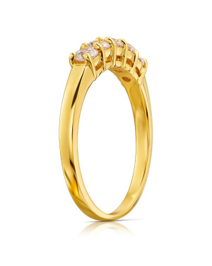 Gold ring with cubic zirconia 8k