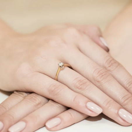 Gold ring with diamond EY-220 0.20ct | GoldJewellery