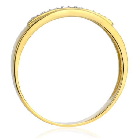 Wedding ring with white zircons 333 P2.1374 | GoldJewellery
