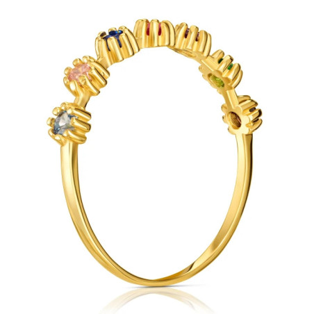 Ring with colored stones, gold 333 ER.0015k| GoldJewellery