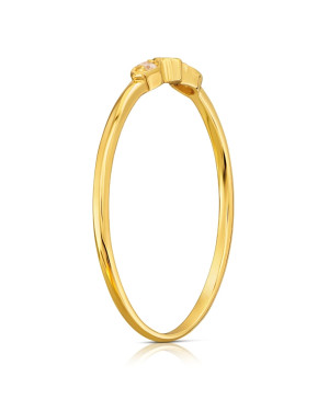 8ct Gold Delicate Cubic Zirconia Ring