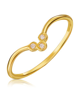 8ct Gold Heart Cubic Zirconia Ring