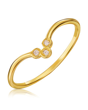 8ct Gold Heart Cubic Zirconia Ring