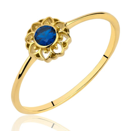 Ring with a large stone, gold 333 ER.0085| GoldJewellery