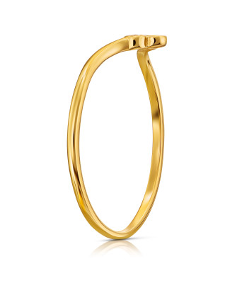 8ct Gold Heart Cubic Zirconia Ring