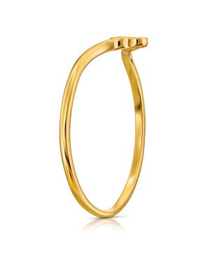 8ct Gold Heart Cubic Zirconia Ring