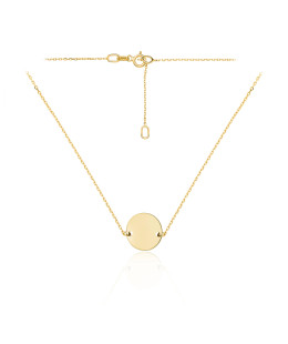Gold necklace circle NZ012