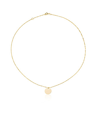 Gold necklace with circle NZ009SING