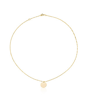 Gold necklace with circle NZ009SING