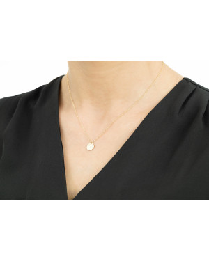 Gold necklace with circle NZ009SING