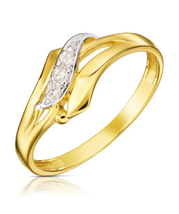 Gold ring leaf zirconia 8k