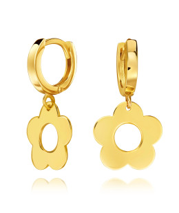 Gold flower earrings 14k test