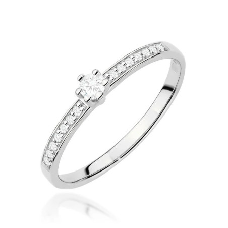Gold ring with a diamond 0.30ct, certificate