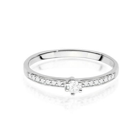 Gold ring with a diamond 0.30ct, certificate