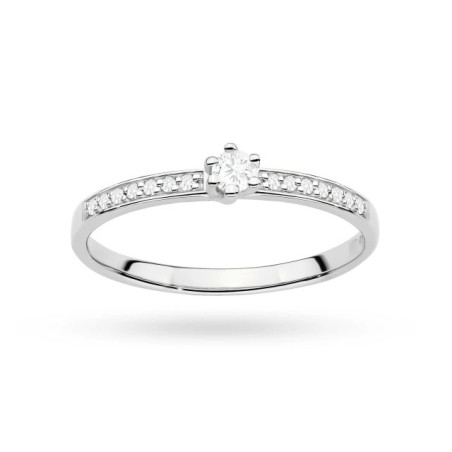 Gold ring with a diamond 0.30ct, certificate