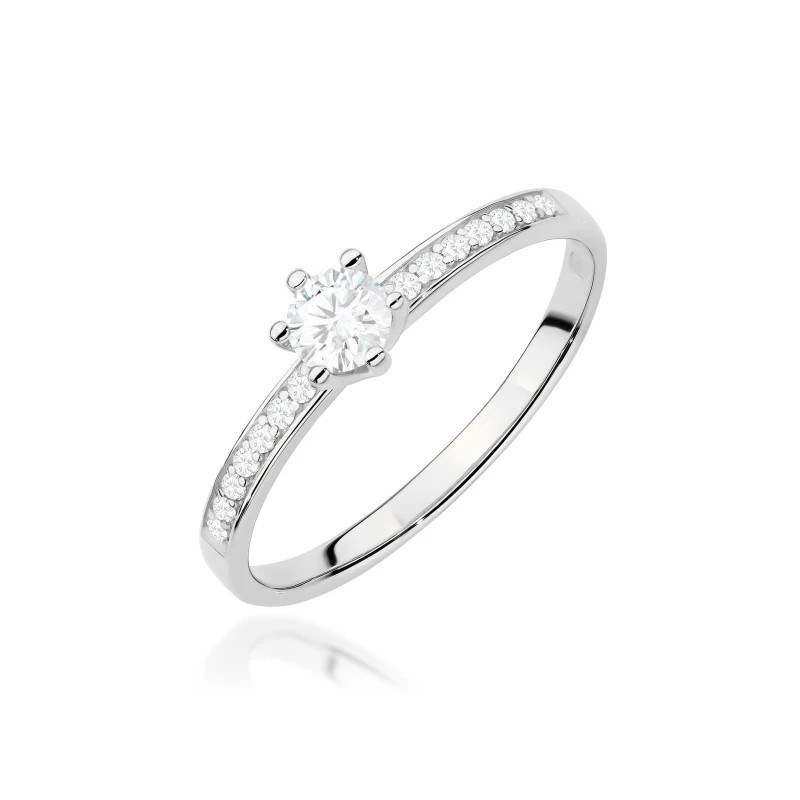 Gold ring with a diamond 0.30ct, certificate