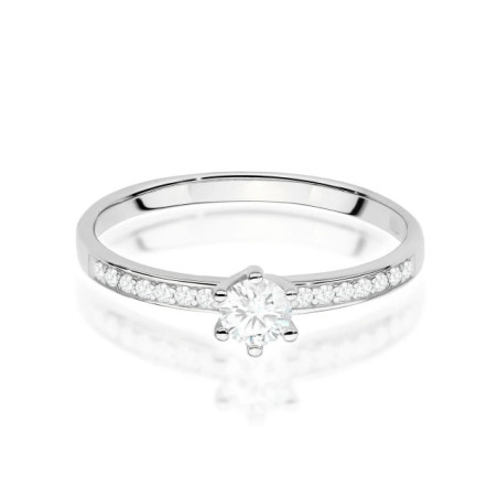 Gold ring with a diamond 0.30ct, certificate