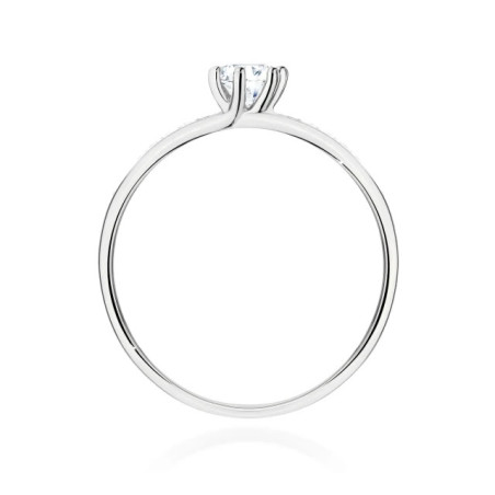 Gold ring with a diamond 0.30ct, certificate