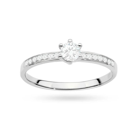 Gold ring with a diamond 0.30ct, certificate