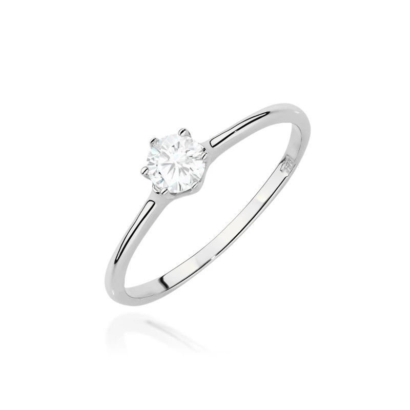 Gold ring with a diamond 0.30ct, certificate Gold ring with a diamond 0.30ct, certificate