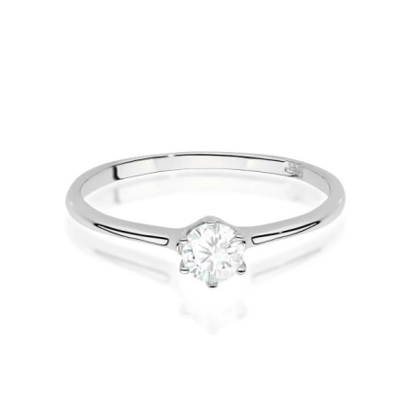 Gold ring with a diamond 0.30ct, certificate