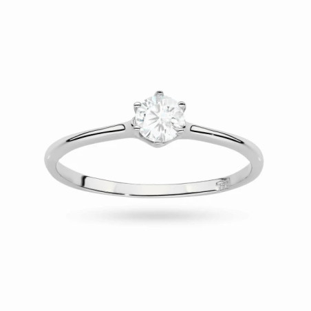 Gold ring with a diamond 0.30ct, certificate