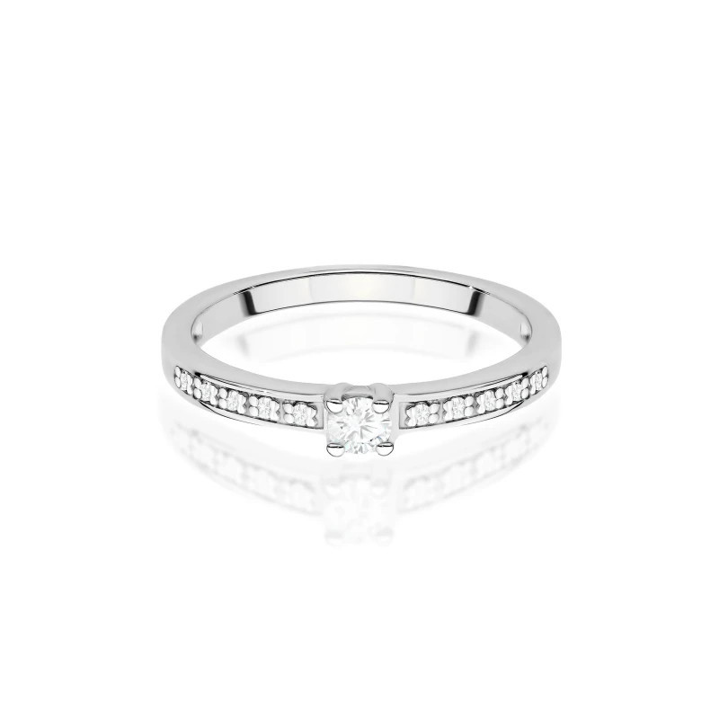 Gold ring with a diamond 0.30ct, certificate