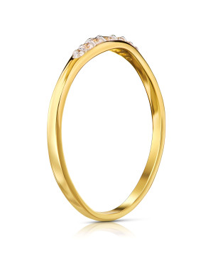 Thin 14k ring zirconia