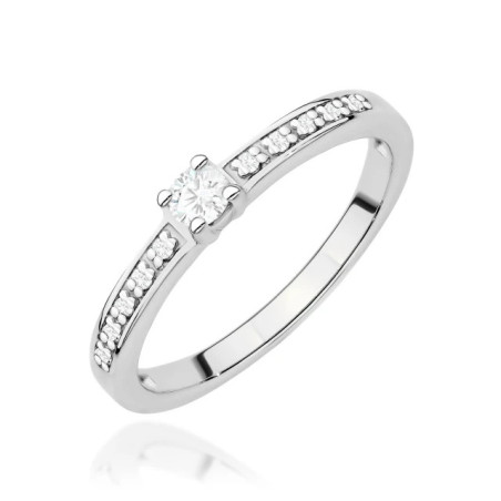 Gold ring with a diamond 0.30ct, certificate