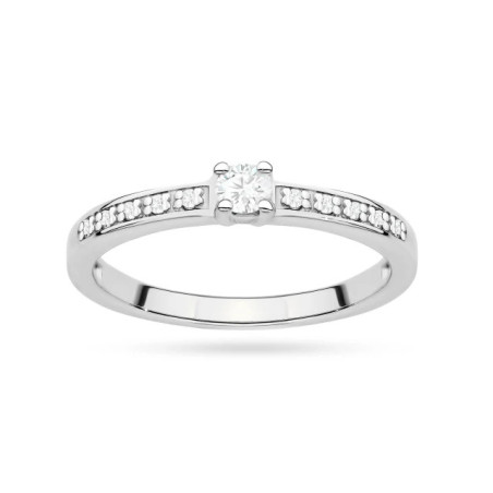 Gold ring with a diamond 0.30ct, certificate