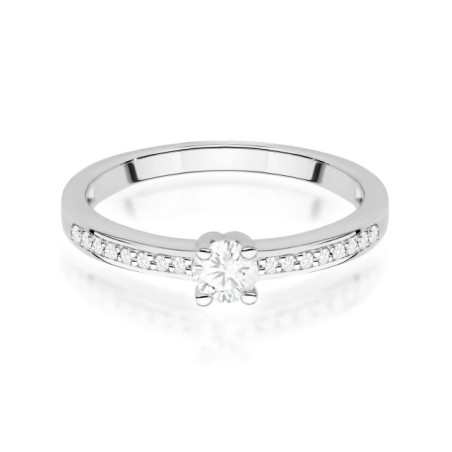 Gold ring with a diamond 0.30ct, certificate