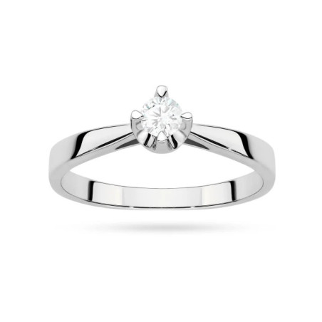Gold ring with a diamond 0.30ct, certificate