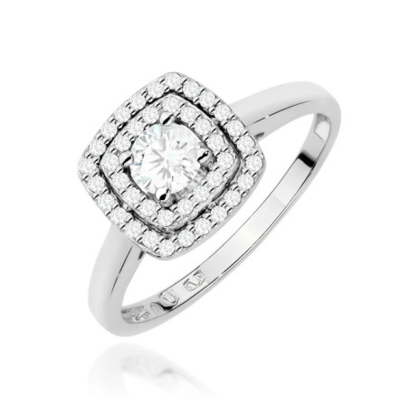 Gold ring with a diamond 0.30ct, certificate