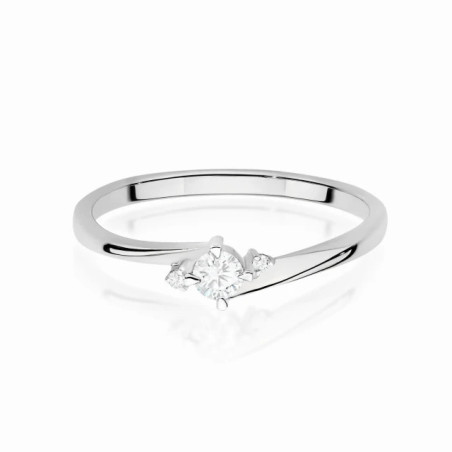 Gold ring with a diamond 0.30ct, certificate