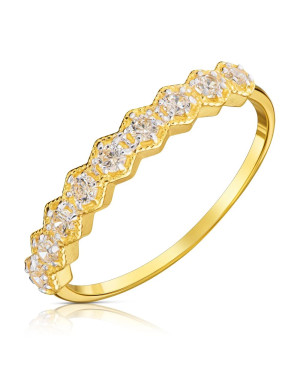 14k gold ring with cubic zirconia