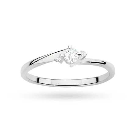 Gold ring with a diamond 0.30ct, certificate
