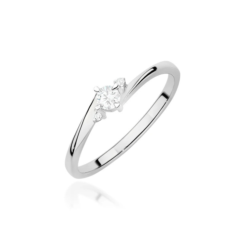 Gold ring with a diamond 0.30ct, certificate