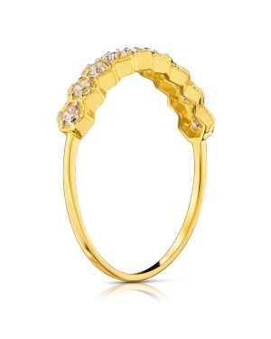 14k gold ring with cubic zirconia