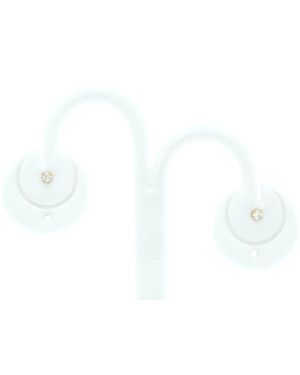 Delicate gold earrings with zirconia 14k