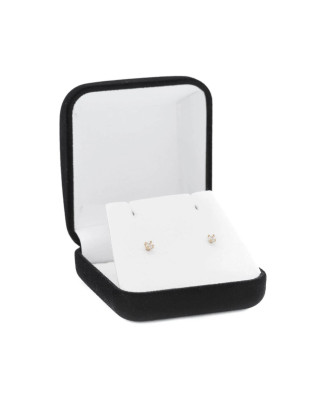 Delicate gold earrings with zirconia 14k