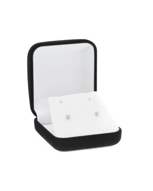 Delicate gold earrings with zirconia 14k