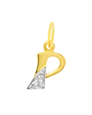 Gold Pendant letter P