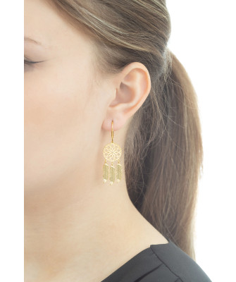Gold Plated Dreamcatcher Earrings