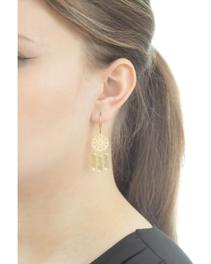 Gold Plated Dreamcatcher Earrings