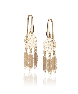 Gold Plated Dreamcatcher Earrings